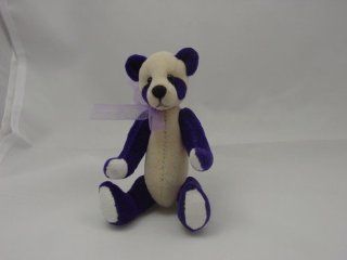 World of Miniature Bears 4" Plush Panda Bear #872 Egg Plant Collectible Miniature Bear Made by Hand Toys & Games