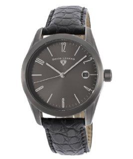 Swiss Legend Unisex SL 22038 GM 014 ABR01M Peninsula Black/Gunmetal Genuine Alligator Watch Watches