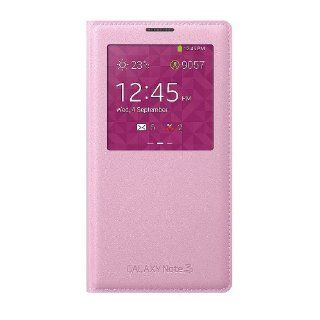 Samsung Galaxy Note 3 S View Cover Folio Case (Pink) Cell Phones & Accessories
