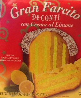 Valentino Gran Farcito Panettone with Lemon Cream (De Conti Con Crema Al Limone) 26.5 Oz. (750g)  Grocery & Gourmet Food