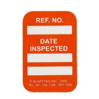 Brady MIC MTIUSA O 1 7/8" Height x 1 1/4" Width, 1.875 inches Vinyl, Orange MICROTAG Date Inspected Inserts (100 Tags) Industrial Lockout Tagout Tags