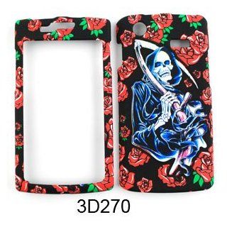 Samsung Captivate i897 3D Embossed, Skeleton Holding Sword w/ Roses on BK Hard Case/Cover/Faceplate/Snap On/Housing/Protector Cell Phones & Accessories