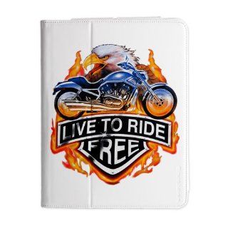 iPad 2 New iPad 3 and 4 Brenthaven Cover Folio Case Live To Ride Free Eagle and Motorcycle 