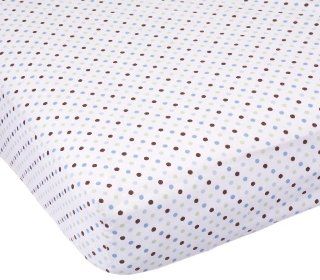 Carter's Easy Fit Printed Crib Fitted Sheet, Blue/Green Dot  Baby Crib Sheets  Baby