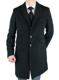 Luciano Natazzi Trim Fit Cashmere Mens Ticket Pocket Overcoat at  Mens Clothing store Wool Outerwear Coats