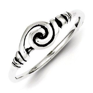 Gold and Watches Sterling Silver Antiqued Swirl Ring Jewelry
