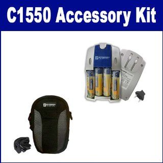 Kodak C1550 EASYSHARE Digital Camera Accessory Kit includes SB257 Charger, SDC 22 Case  Camera & Photo
