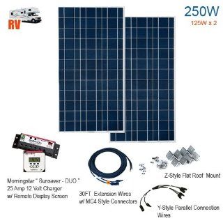 Solartech 250 Watt Complete RV Solar Panel Power Kit Automotive