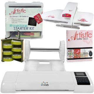 Janome's   eCRAFT ARTISTIC SUITE DELUXE PACK with ARTISTIC PRESS and RHINESTONES TO GO