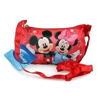 Small Mickey and Minnie Red Satin Purse, Makeup Bag 