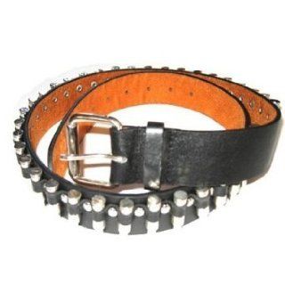 New Leather Silver Bullets Around Belt   Black (3 Sizes Available), XL at  Mens Clothing store Apparel Belts