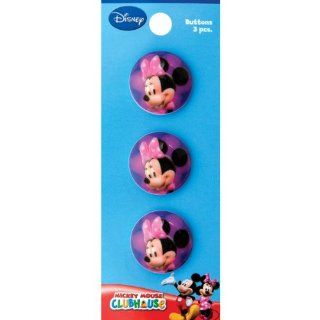 Wrights 881 610 Disney Minnie Mouse Button, 1 Inch, 3 Pack