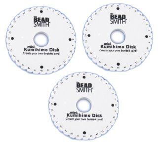 Mini Kumihimo Braiding Disk Pack of THREE with Short Instructions