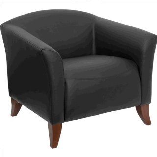 Flash Furniture Hercules Dolly Series Black Leather Reception Chair UE LS 905 1 DOLLY BK GG   Reception Room Chairs