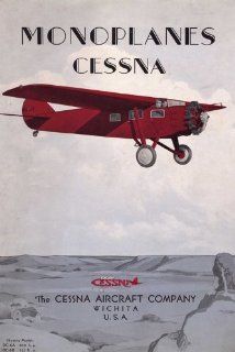 EH3146 Monoplanes Cessna Ad Vintage 36x24 POSTER Reprint   Prints