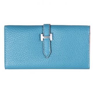 Ecosusi NEW Fashion Women's Pu Leather Wallet Clutch Purse Credit Card Lady Long Handbag (Blue) Shoes