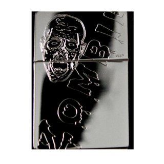 Lighter   Zombie Extreme Zippo 250 High Polish Chrome (Engraved By Hip Flask Plus)  Cigarette Lighters  Sports & Outdoors