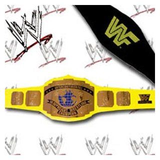 WWE CLASSIC INTERCONTINENTAL (YELLOW STRAP) CHAMPIONSHIP ADULT SIZE REPLICA WRESTLING BELT Toys & Games