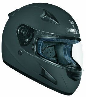 Vega X888 Full Face Helmet (Flat Black, Medium) Automotive