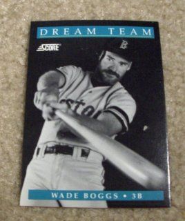 1991 Score Wade Boggs # 889 MLB Baseball Dream Team Card 