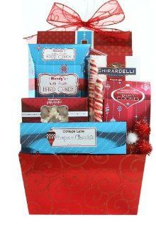 Christmas Cheer Cookie & Candy Gift Basket Red  Gourmet Snacks And Hors Doeuvres Gifts  Grocery & Gourmet Food