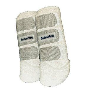 Back on Track Therapeutic Horse Exercise Boots for Front Legs, White, Large 