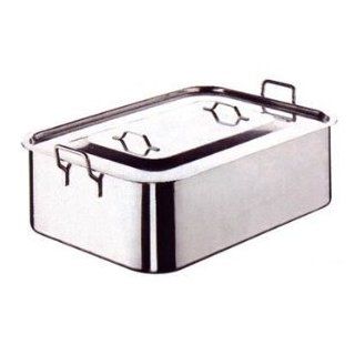 Paderno World Cuisine Stainless steel Deep Brazier with Cover Kitchen & Dining