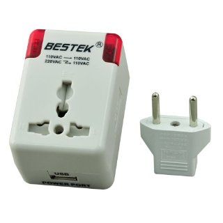 Bestek MRJ301A Universal Travel Adapter with Voltage Step Down Electronics