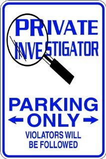 Design With Vinyl Design 895 Private Investigator Parking Only Violators Will Be Followed Vinyl 9 X 18 Wall Decal Sticker   Power Polishing Tools  