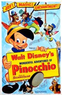  Pinocchio 1954 ORIGINAL MOVIE POSTER Adventure Animation Disney Drama   Dimensions 27" x 41" Don Brodie, Mel Blanc Entertainment Collectibles