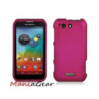 [ManiaGear] Hot Pink Rubberized Shield Hard Case for Motorola Photon Q XT897 (Cspire/Sprint) Cell Phones & Accessories