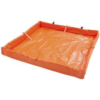 AIRE INDUSTRIAL 918 040404O Duck Pond Portable Containment, 40 Gallon Spill Capacity, 48" Length x 48" Width x 4" Height, Orange Industrial Secondary Containment Equipment