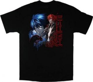 Death Note L and Kira Black T Shirt Tee Novelty T Shirts Clothing
