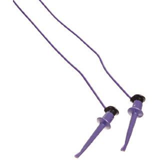Pomona 3781 24 7 Minigrabber Test Clip Patch Cord, 24" Length, Violet (Pack of 5) Electronic Components