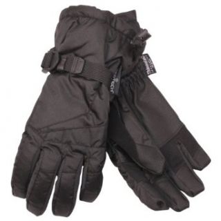 Women's Thinsulate Lined / Waterproof Winter Ski Glove   Black   XL Clothing