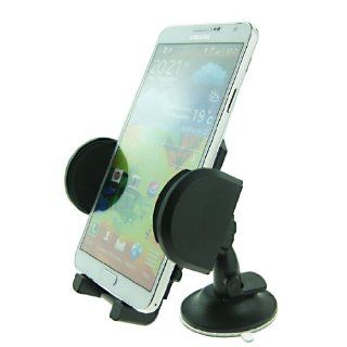 FiMeney Black Universal Adjustable Suction Cup Car Windshield Mount Holder For One HTC, iPhone 3 3GS 4 4S 5 5C 5S, iPad 1 2 3 4 Mini, Samsung Galaxy Note N7100 2, Galaxy S3 I9300, I8190, I8262D, S2, I9100, I9268, S5830, I9000, Samsung i9500 Galaxy S4, S4 M