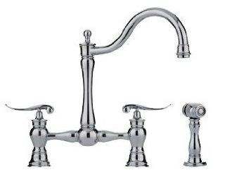 Franke FF7000 Bridge Faucet w/ Matching Side Spray FF7000   Kitchen Sink Faucets  
