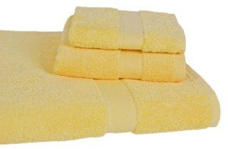Calcot All American Line 100 Percent Supima Cotton Bath Towel Set, Sunflower, 3 Piece   Yellow Bath Towels