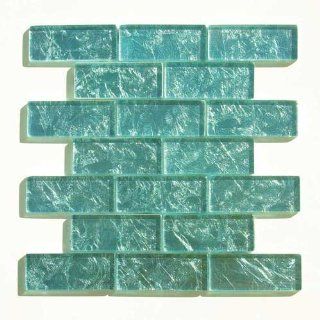 Solistone Folia Glass Juniper 12 x 12 Inch Accent Bar Mosaic Glass Wall Tile (One Sheet Only)    