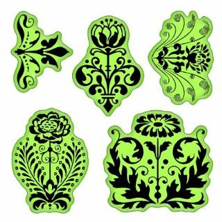 Inkadinkado Stamping Gear Cling Stamps, Floral Damask Patterns