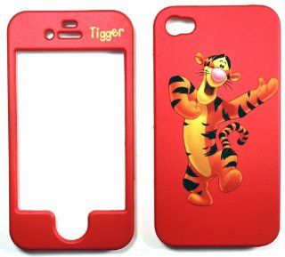 Tigger Red iPhone 4 4G 4S Faceplate Case Cover Snap On Cell Phones & Accessories