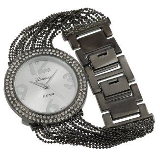 GP by Brinley Co. Women's Rhinestone accented Gunmetal Multi strand Link Watch at  Women's Watch store.