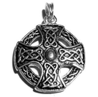 Irish Celtic Endless Knot Cross Pendant Silver Gaelic Circle Of Life 925 St Sterling Silver Plated Celtic Symbol 40 x 40 MM 29 Grams 925 Sterling Silver Two Sided Design 