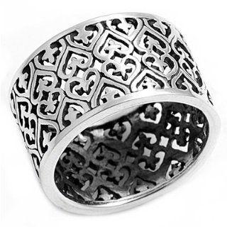 Filigree Heart 13MM Ring Sterling Silver 925 Jewelry