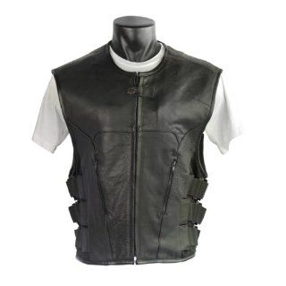 Bulletproof Style Cowhide Leather Vest MV904 2XL Automotive