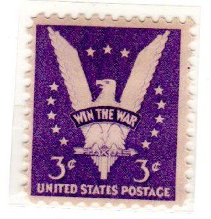 Postage Stamps United States. One Single 3 Cents Violet, American Eagle, Win the War Issue, Stamp Dated 1942. Scott #905. 