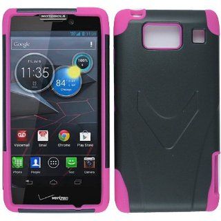 Pink Black HyBrid HyBird Rubber Soft Skin Case Hard Cover For Motorola Droid Razr Razor HD XT925 926 with Free Pouch Cell Phones & Accessories