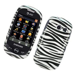 Black/ White Zebra Glossy Faceplate Hard Plastic Protector Snap On Cover Case For Samsung Flight II SGH A927 Cell Phones & Accessories
