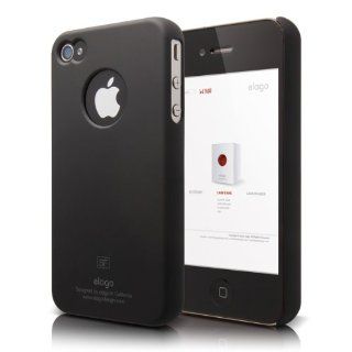 elago S4 Slim Fit Case for iPhone 4/4S with Logo Protection Film (SF Black, Fits AT&T and Verizon iPhone) Cell Phones & Accessories