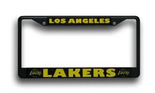 Los Angeles Lakers Chrome Frame (Black)  Sports Fan License Plate Frames  Sports & Outdoors